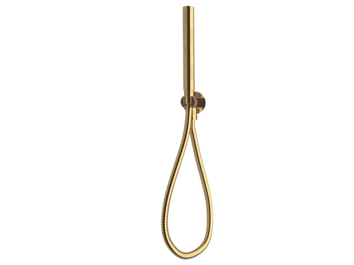 reece Sussex Scala Handshower with Water Inlet Wall Bracket Living Tumbled Brass (3 Star)
