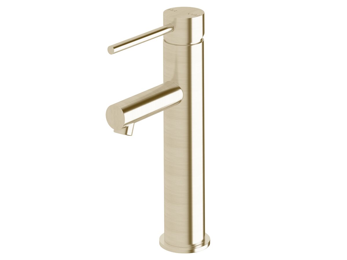 reece Sussex Scala Medium Basin Mixer Tap with 100mm Extended Pin LUX PVD Brushed Platinum Gold (5 Star)