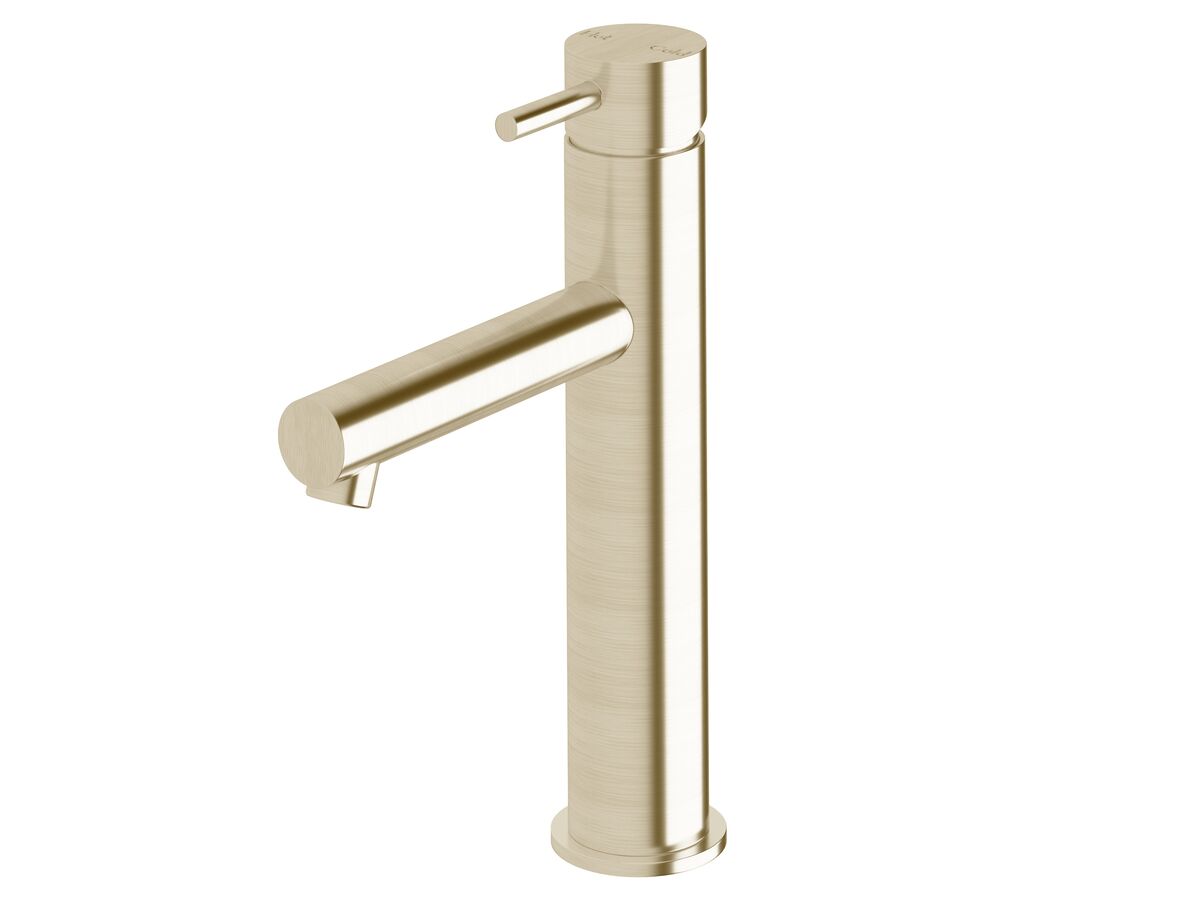 reece Sussex Scala Medium Basin Mixer Tap with 130mm Outlet LUX PVD Brushed Platinum Gold (5 Star)