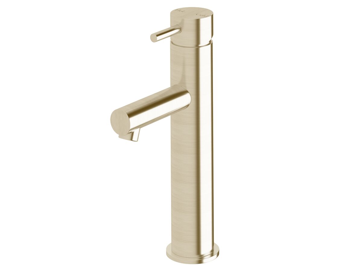 reece Sussex Scala Medium Basin Mixer Tap with 90mm Outlet LUX PVD Brushed Platinum Gold (5 Star)