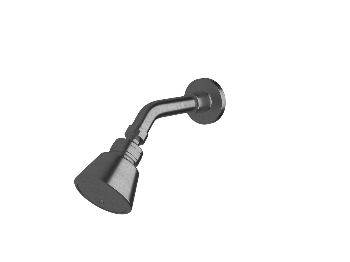 reece Sussex Scala Shower Head and Arm LUX PVD Brushed Smoke Gunmetal (3 Star)