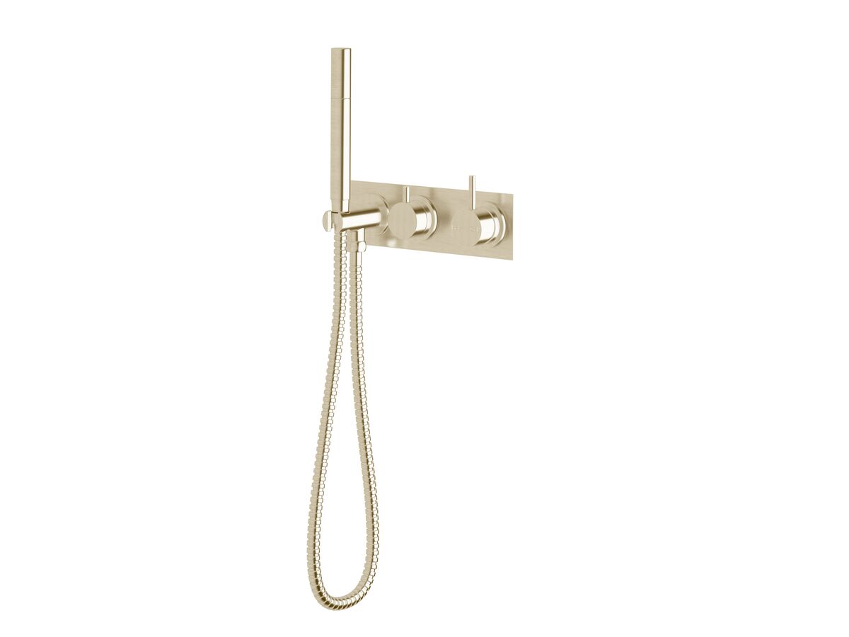 reece Sussex Scala Shower Mixer Tap System with Diverter Right Hand Operation LUX PVD Brushed Platinum Gold