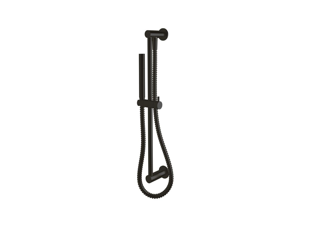 reece Sussex Scala Single Rail Shower with Top Rail Water Inlet LUX PVD Matte Opium Black (3 Star)