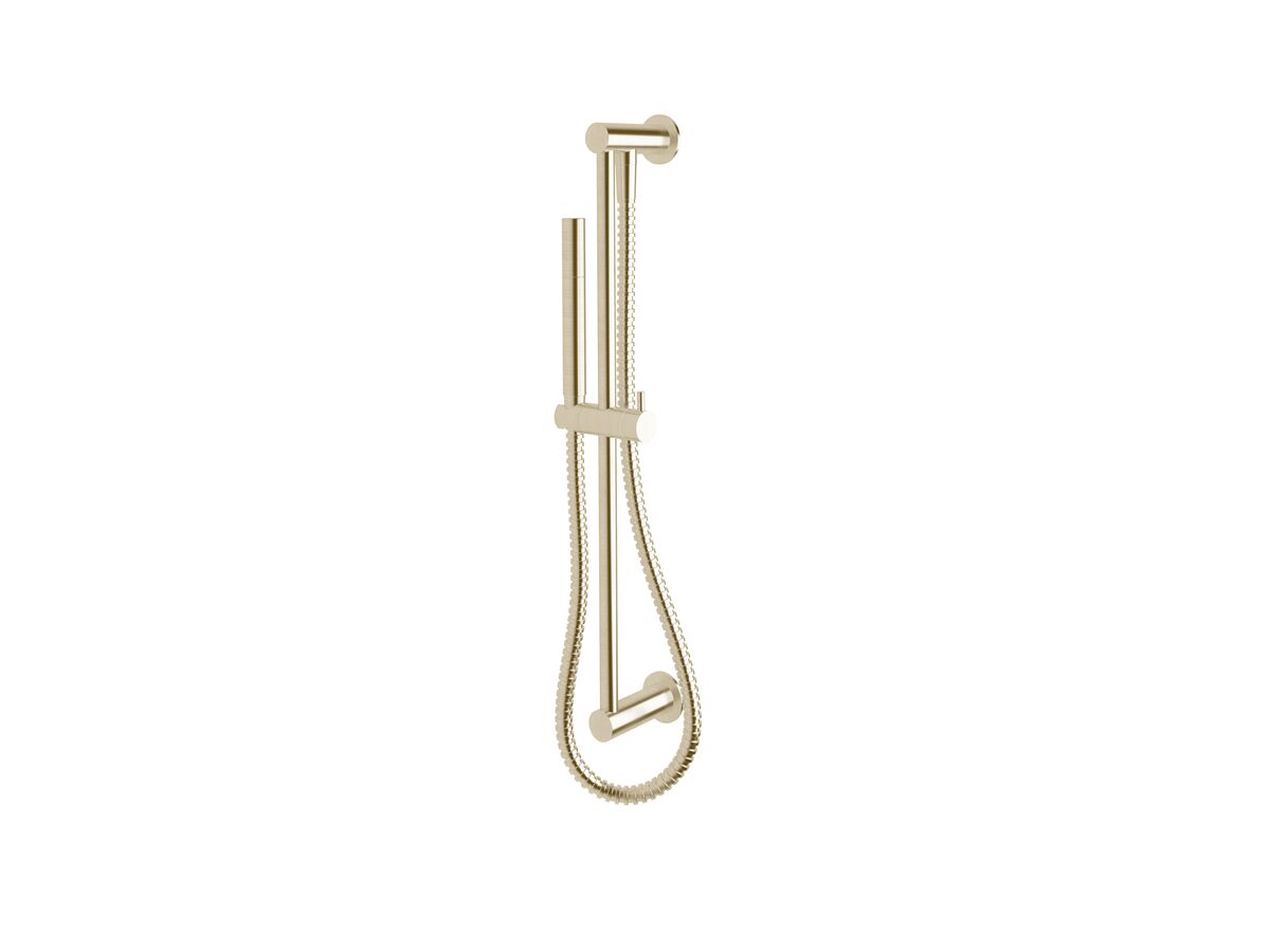 reece Sussex Scala Single Rail Shower with Top Rail Water Inlet LUX PVD Brushed Platinum Gold (3 Star)