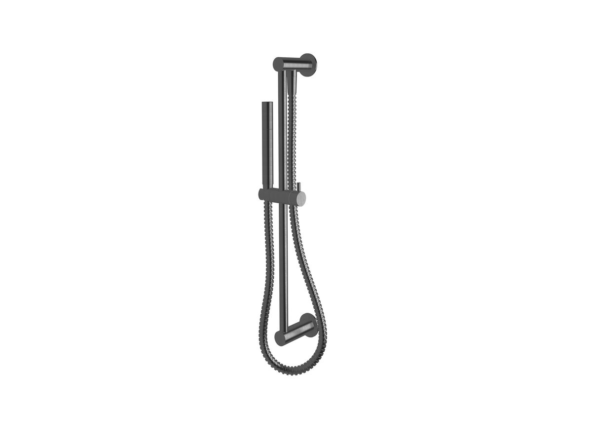 reece Sussex Scala Single Rail Shower with Top Rail Water Inlet LUX PVD Brushed Smoked Gunmetal (3 Star)