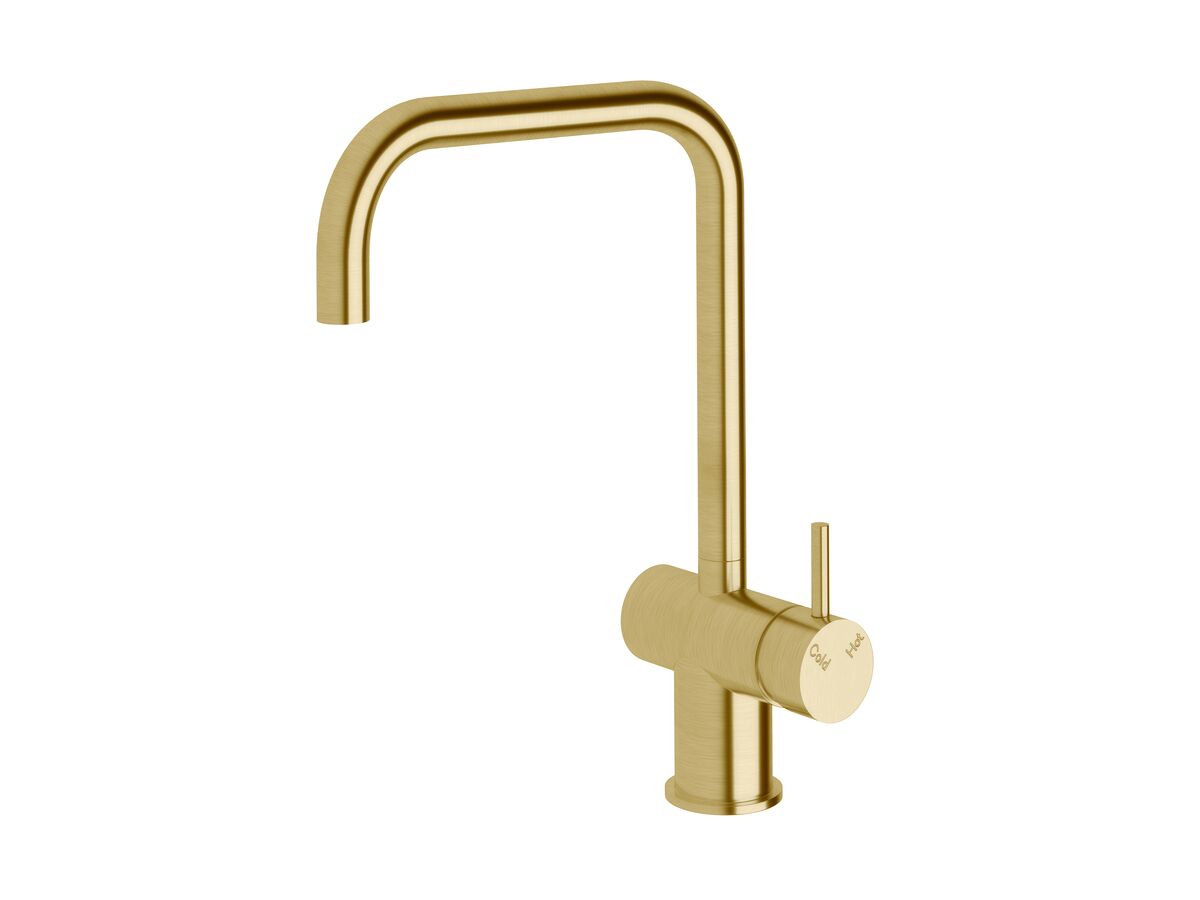 reece Sussex Scala Sink Mixer Tap Large Square Spout Right Hand LUX PVD Brushed Pure Gold (4 Star)