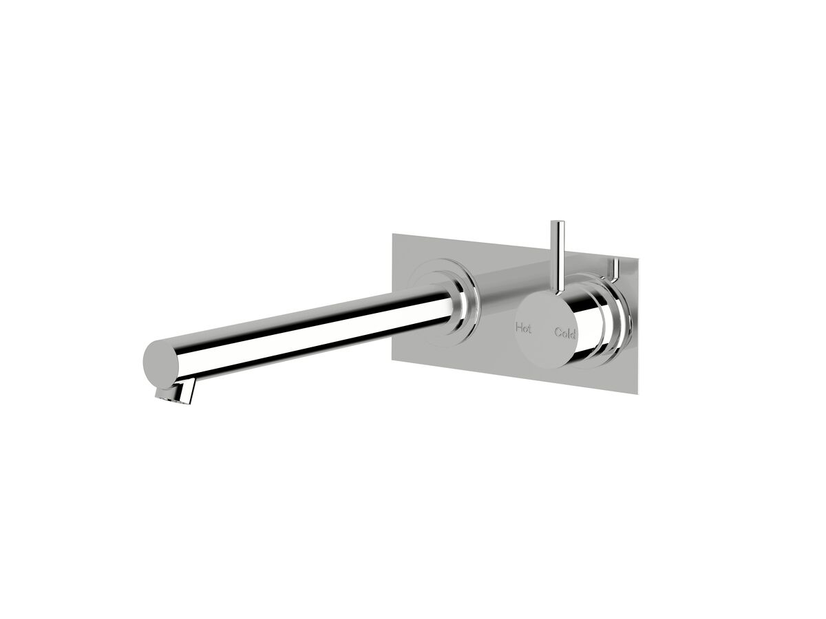 reece Sussex Scala Straight Wall Basin Mixer Tap System Right Hand Mixer Tap 250mm Outlet Chrome (6 Star)