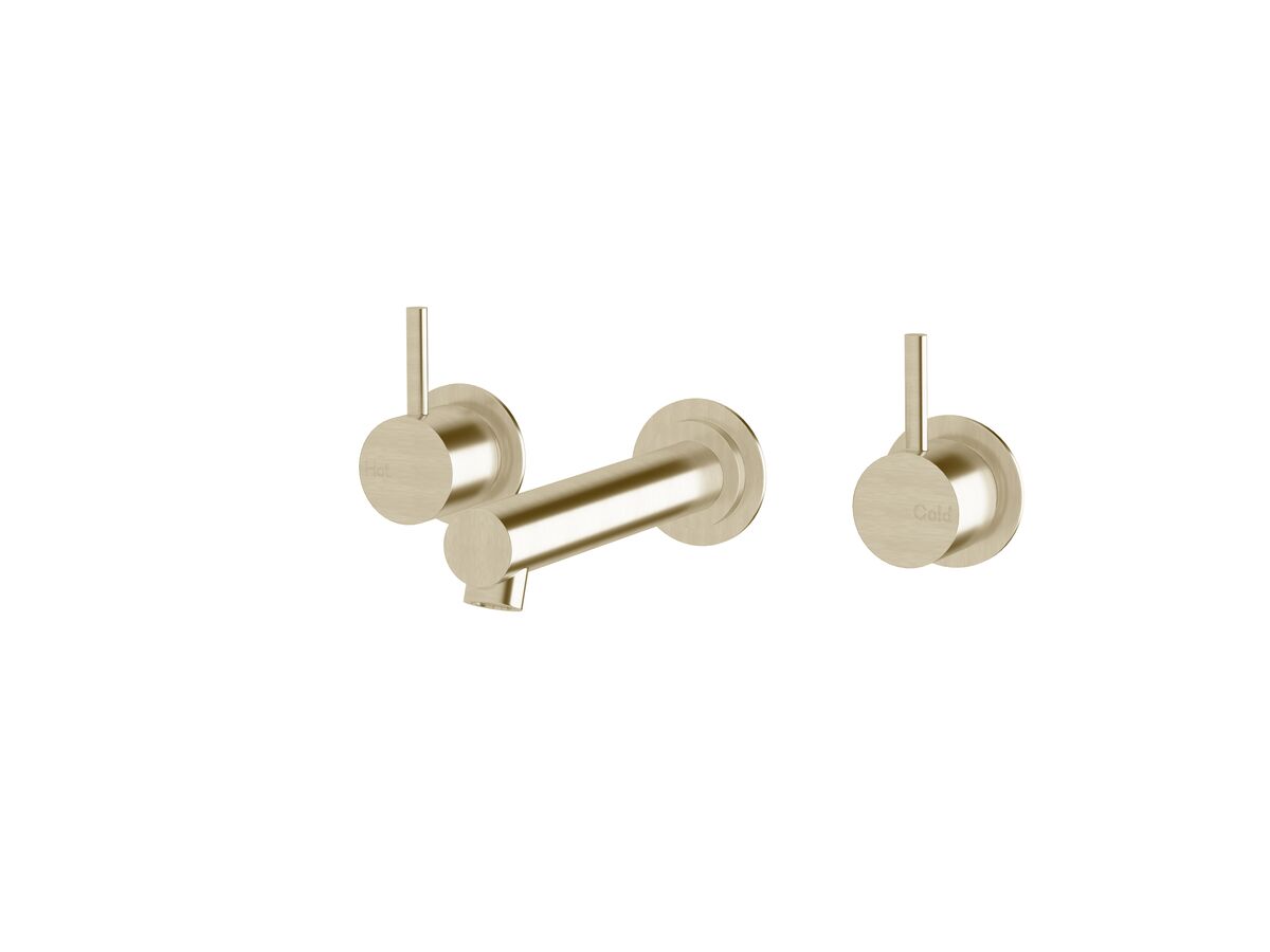 reece Sussex Scala Straight Wall Basin Set with 160mm Outlet LUX PVD Brushed Platinum Gold (5 Star)
