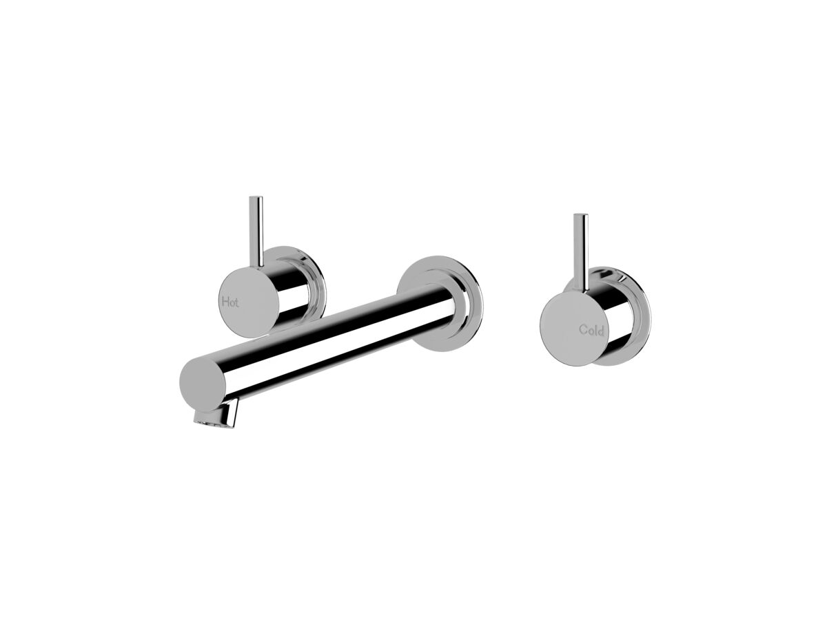 reece Sussex Scala Straight Wall Basin Set with 250mm Outlet Chrome (6 Star)