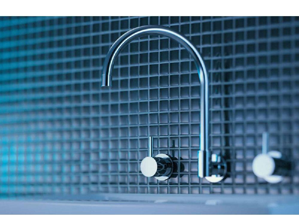 Reece Sussex Scala Wall Sink Set Curved Chrome (3 Star)