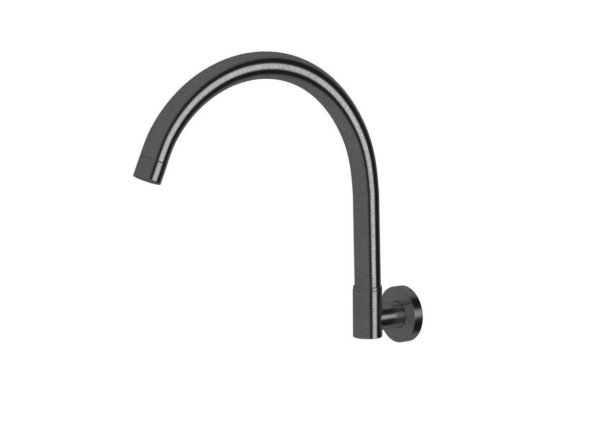 reece Sussex Scala Wall Spa Outlet Curved LUX PVD Brushed Smoke Gunmetal