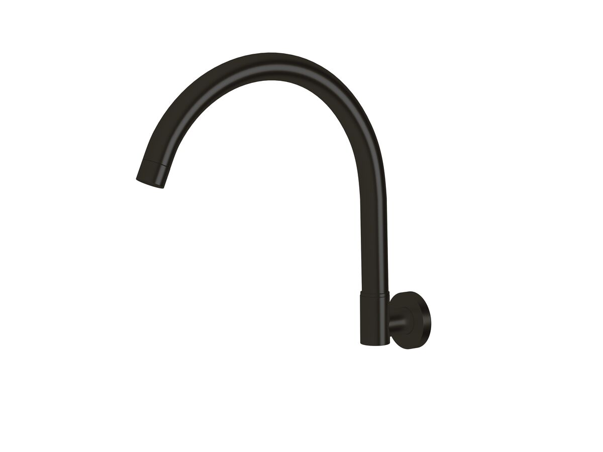 reece Sussex Scala Wall Spa Outlet Curved LUX PVD Matte Opium Black