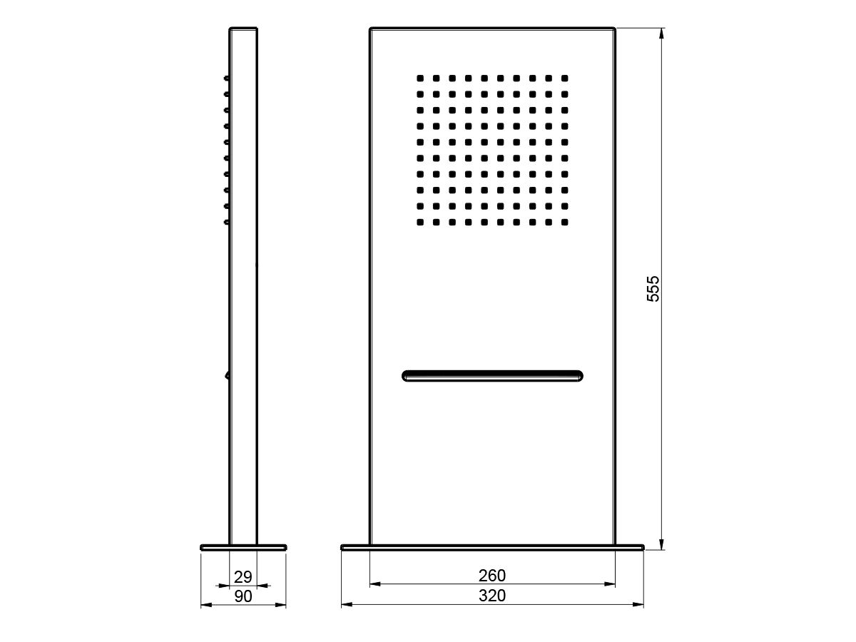 Reece Teknobili Solido Blade Shower 2 Functions Chrome (3 Star)