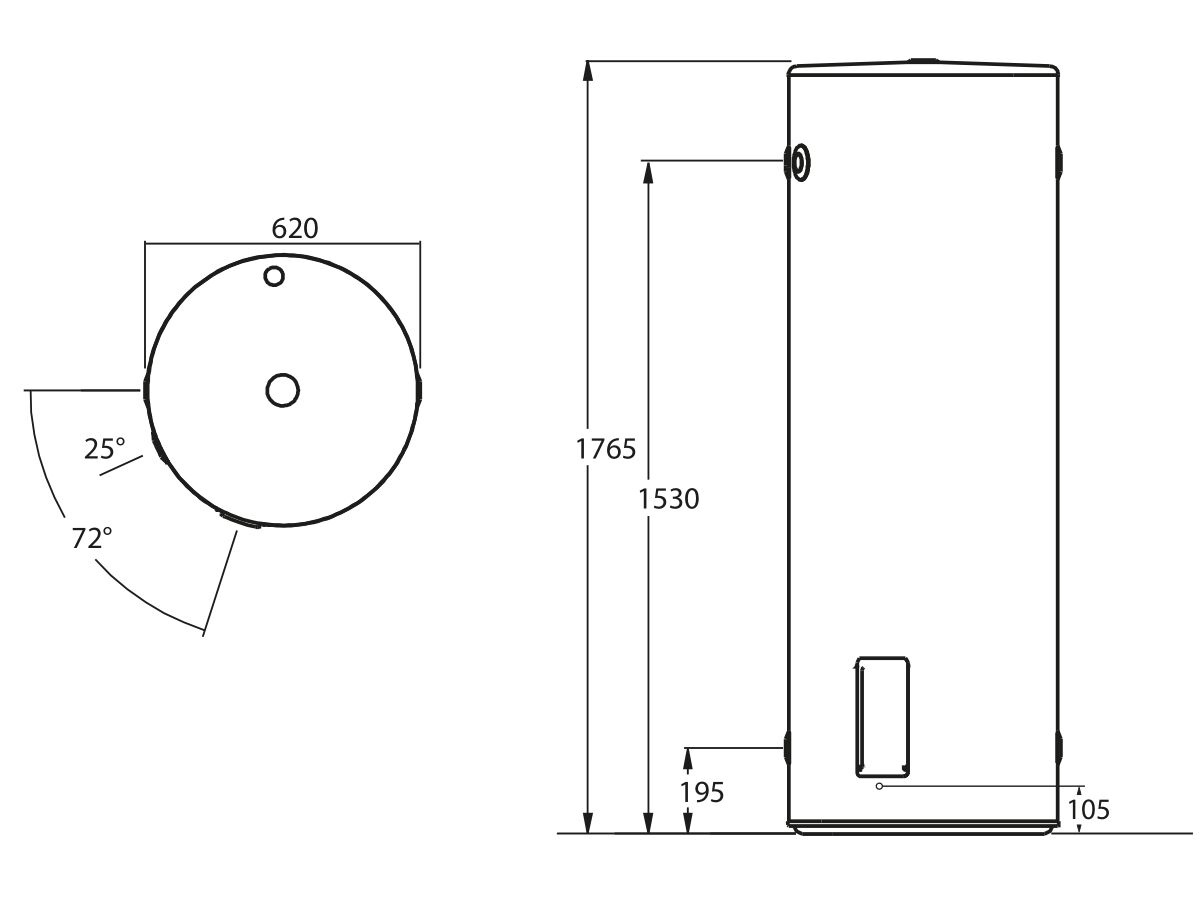 Reece Thermann 315L 3.6kW Single Element Electric Hot Water System