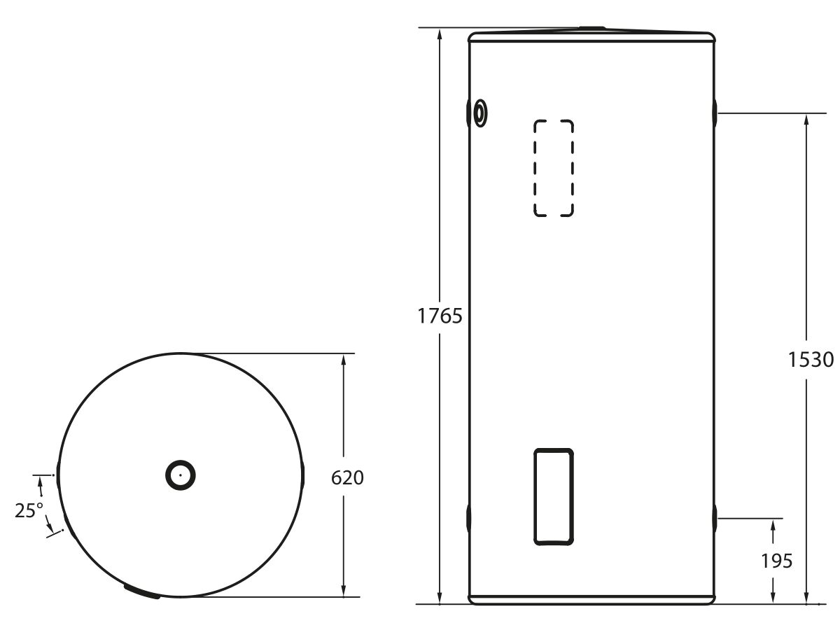 Reece Thermann 315L 3.6kW Twin Element Electric Hot Water System