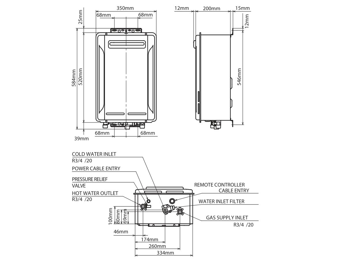 Reece Thermann 6 Star 26L Natural Gas 60 Degree Continuous Flow Hot Water System