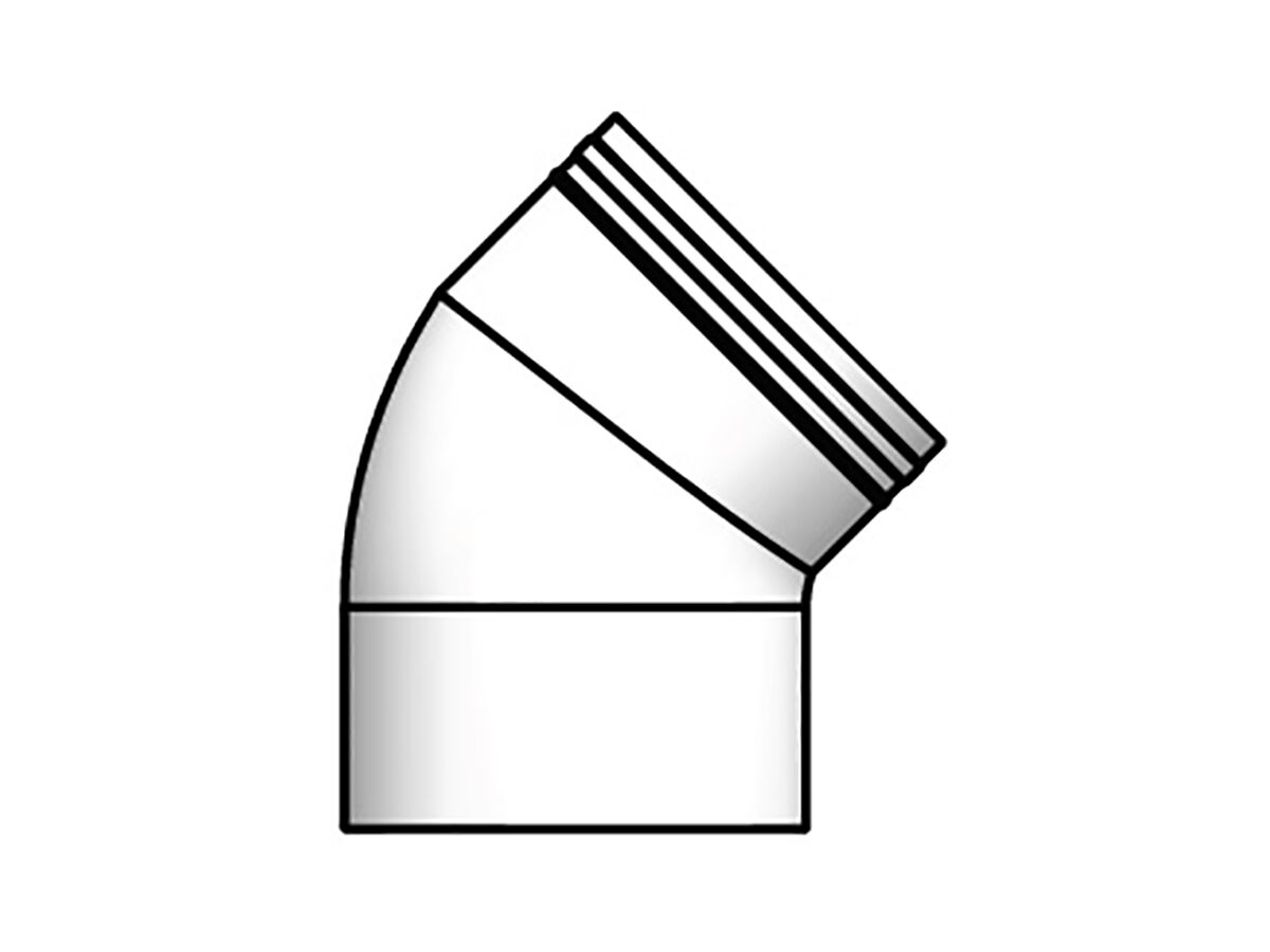Reece Thermann Commercial 32/50L Flue Elbow 45 Degree 100mm