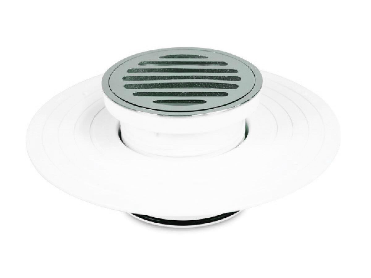 reece Twist Top Surface Mounted Brass Grate Round RRJ Chrome 100mm x 100mm