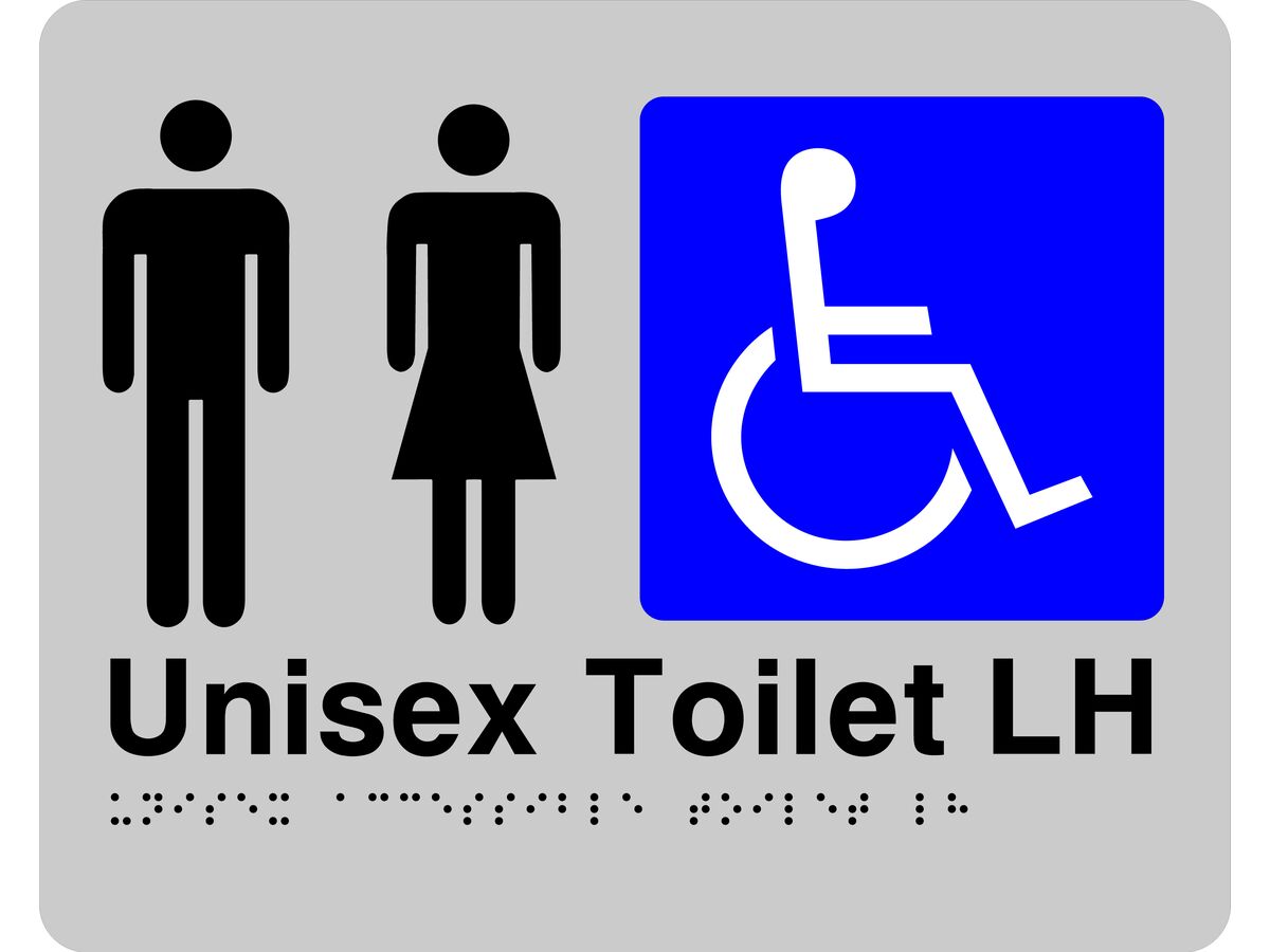 reece Unisex Accessible Tactile Sign Left Hand Stainless Steel