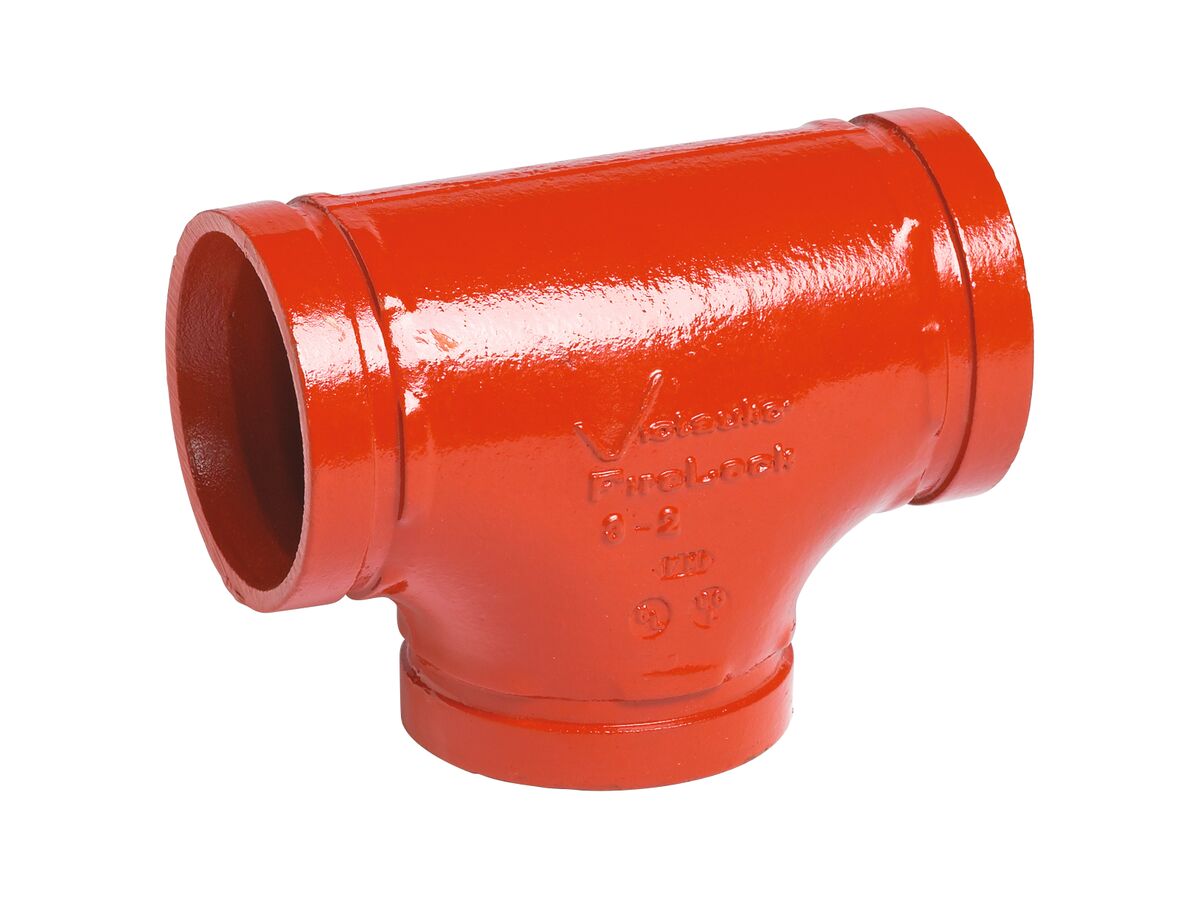 reece Victaulic Firelock S/002 Tee Red Painted 100mm (114)