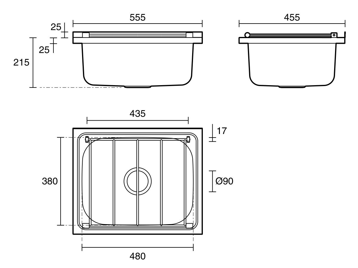 Reece Wolfen #316 Stainless Steel Cleaners Sink With Grate