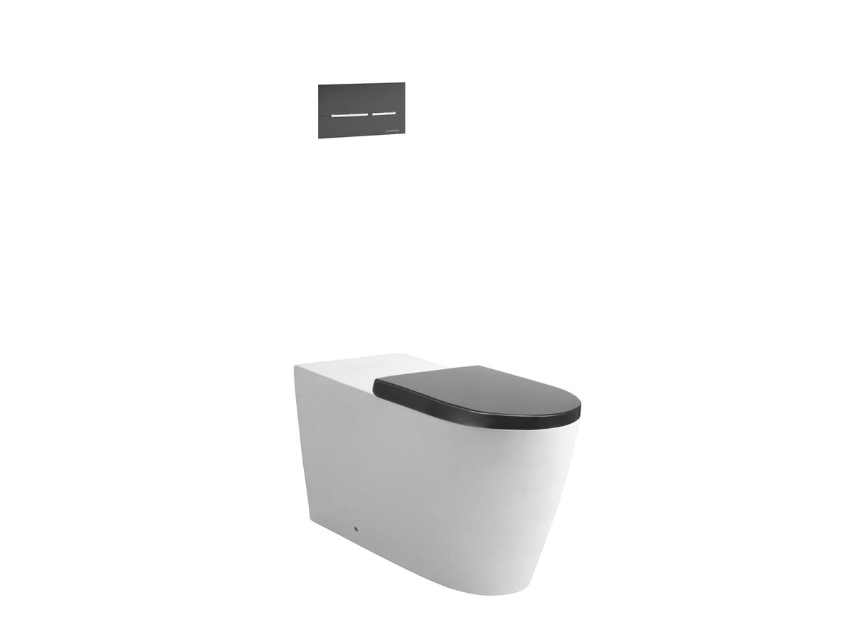 reece Wolfen 800 Back to Wall Rimless Inwall Toilet Suite with Double Flap Seat Grey Raised Height Button & Plate Grey Hideaway+ Inwall Cistern (4 Star) reece Wolfen 800 Back to Wall Rimless Inwall Toilet Suite with Double Flap Seat Grey Raised Height Button & Plate Grey Hideaway+ Inwall Cistern (4 Star)