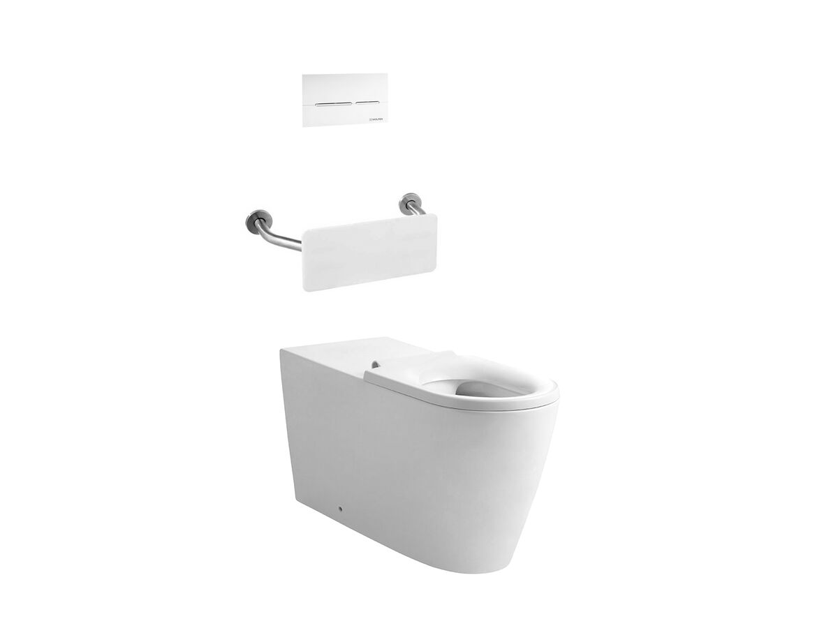 reece Wolfen 800 Back to Wall Rimless Inwall Toilet Suite with Single Flap Seat White Backrest Raised Height Button & Plate White Hideaway+ Inwall Cistern (4 Star) reece Wolfen 800 Back to Wall Rimless Inwall Toilet Suite with Single Flap Seat White Backrest Raised Height Button & Plate White Hideaway+ Inwall Cistern (4 Star)