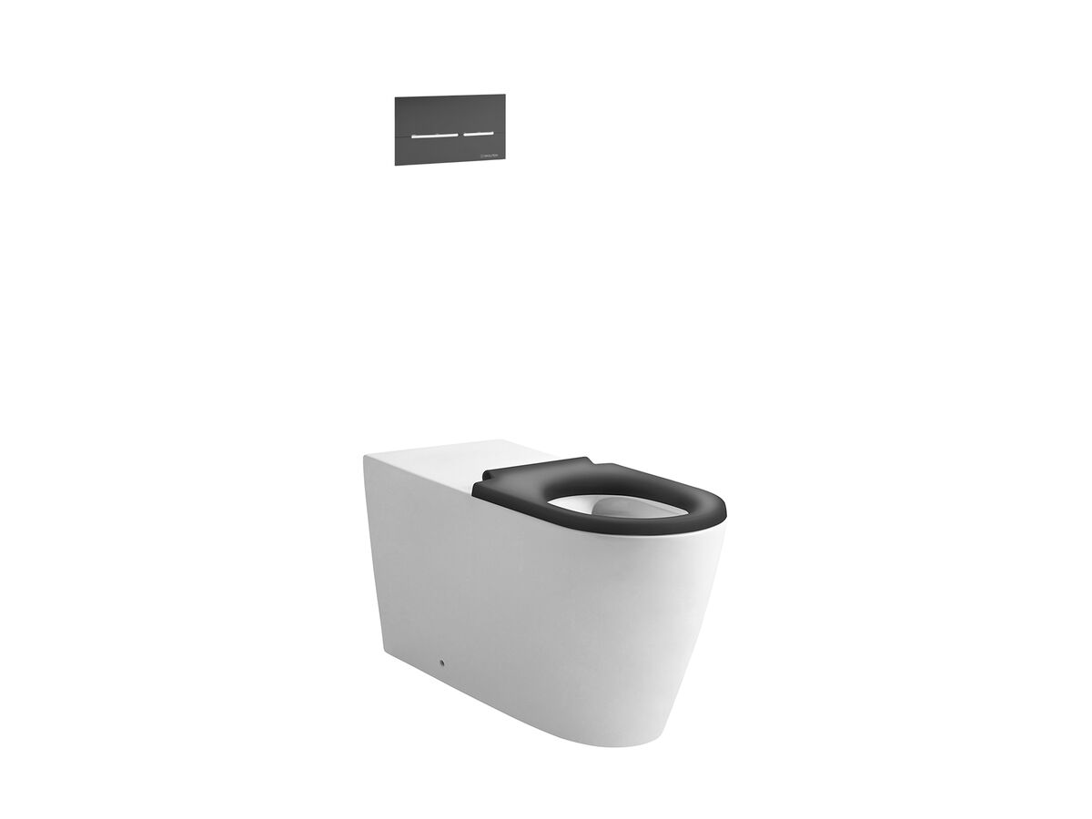 reece Wolfen 800 Back to Wall Rimless Inwall Toilet Suite with Single Flap Seat Grey Raised Height Button & Plate Grey Hideaway+ Inwall Cistern (4 Star) reece Wolfen 800 Back to Wall Rimless Inwall Toilet Suite with Single Flap Seat Grey Raised Height Button & Plate Grey Hideaway+ Inwall Cistern (4 Star)