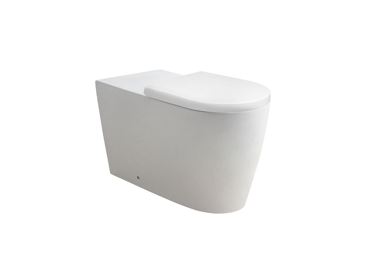 Reece Wolfen 800 Back To Wall Rimless Pan With Inwall Cistern Sensor Button Double Flap Seat White (4 Star)