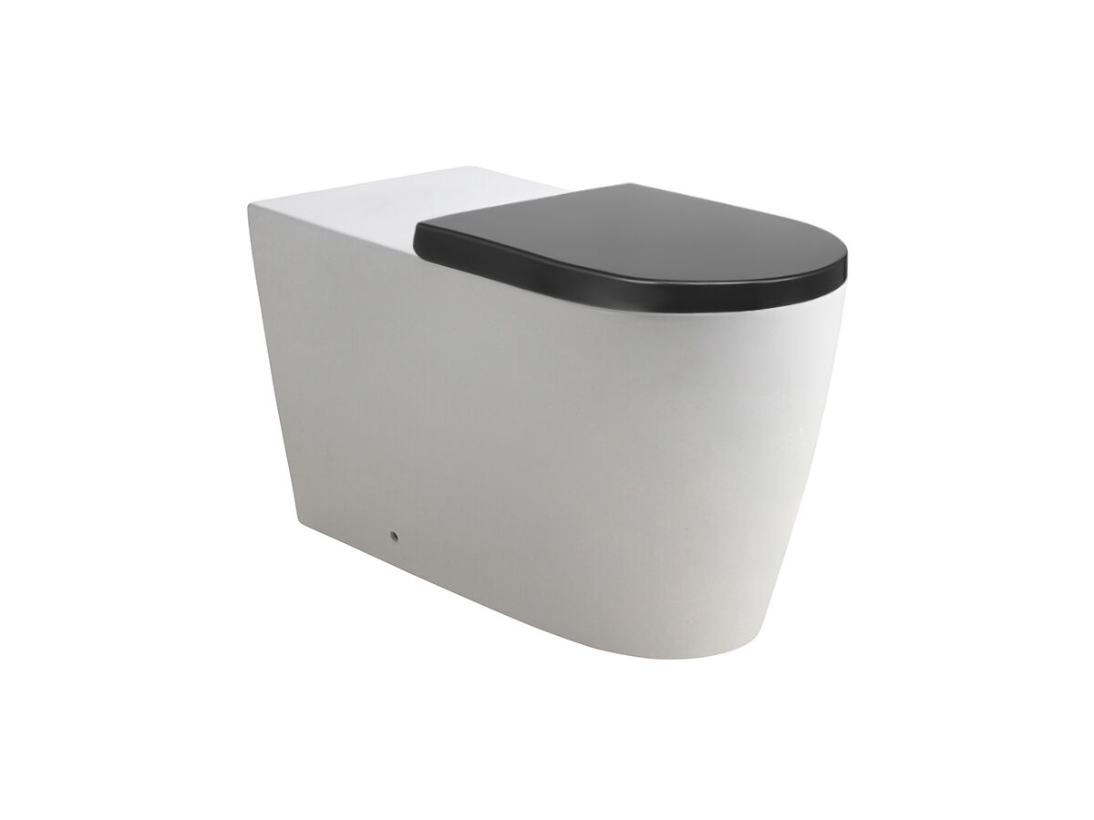 Reece Wolfen 800 Back To Wall Rimless Pan With Inwall Cistern Sensor Button Double Flap Seat Grey (4 Star)