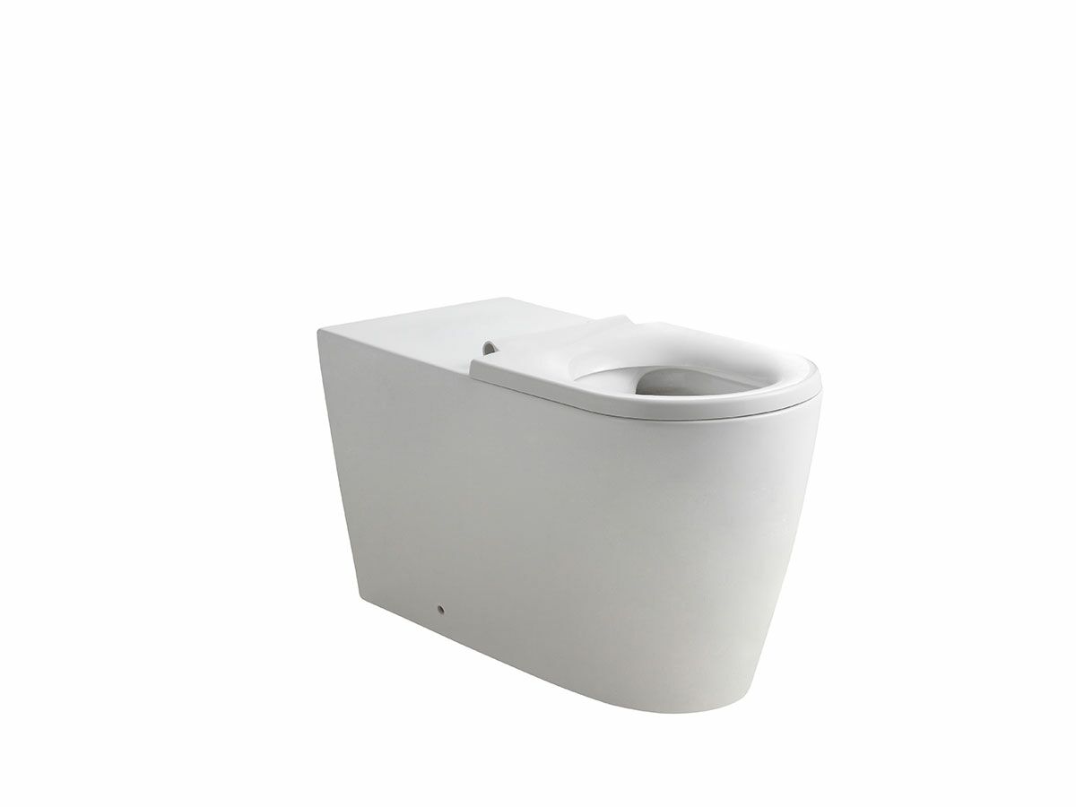 reece Wolfen 800 Back to Wall Rimless Pan with Single Flap Seat White with Backrest (4 Star)