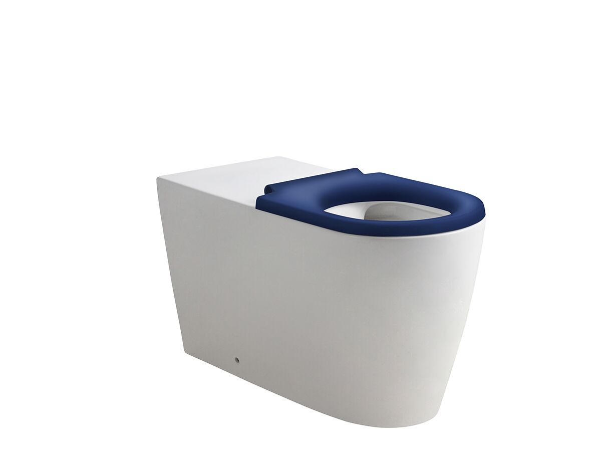 reece Wolfen 800 Back to Wall Rimless Pan with Single Flap Seat Blue with Backrest (4 Star)