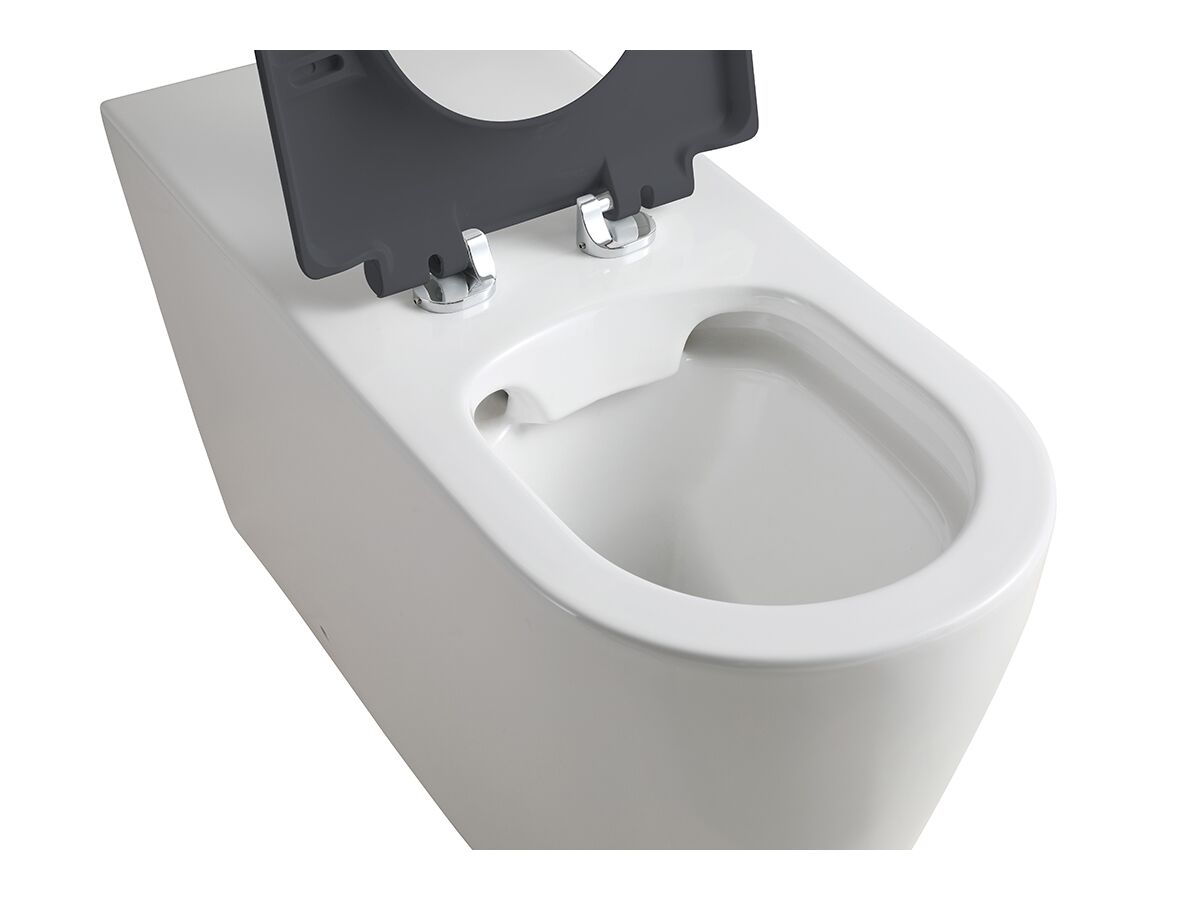 Reece Wolfen 800 Back To Wall Rimless Pan With Single Flap Seat Grey (4 Star)