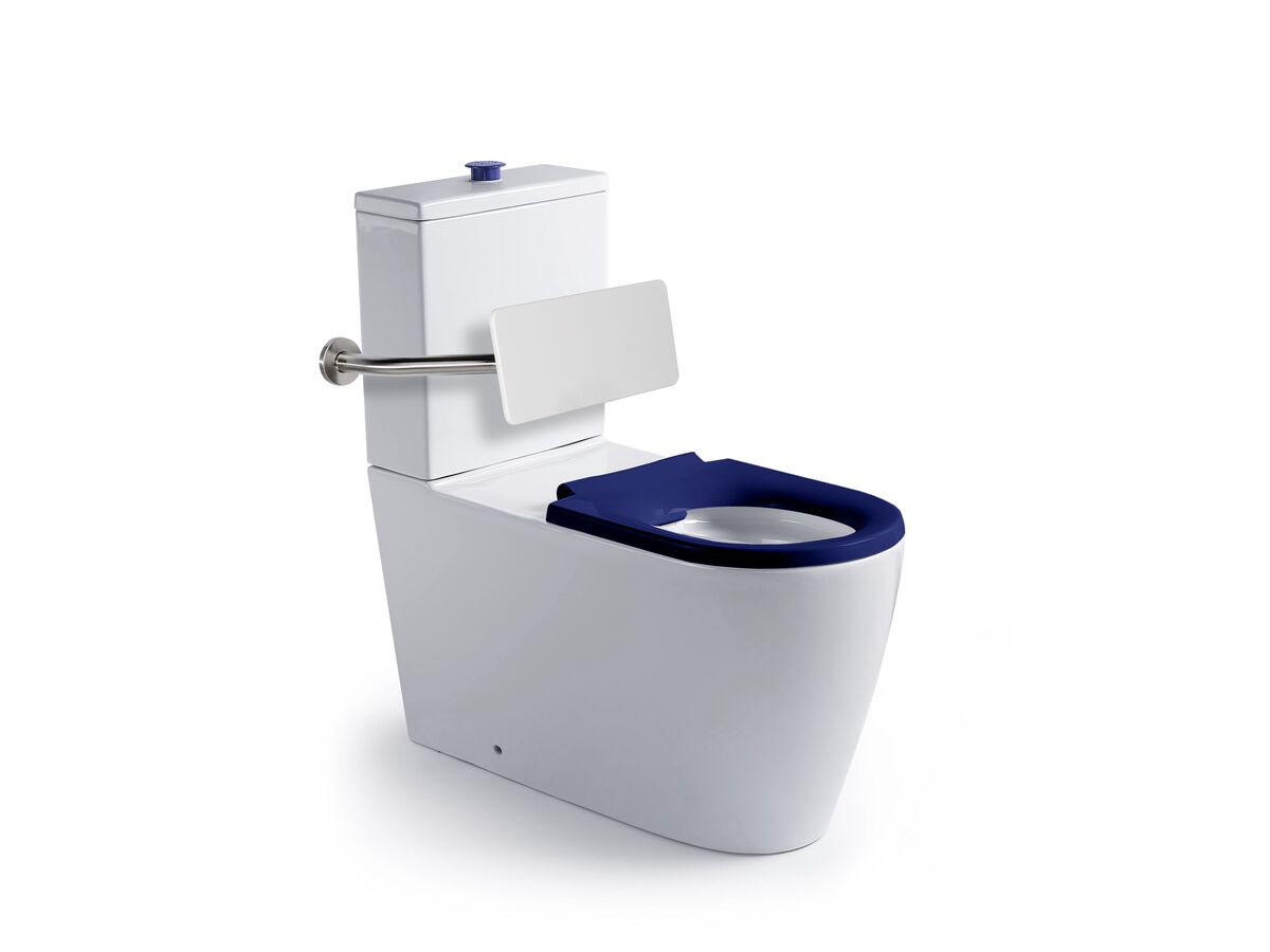 reece Wolfen 800 Close Coupled Back to Wall Rimless Toilet Suite with Single Flap Seat Blue with Backrest (4 Star) reece Wolfen 800 Close Coupled Back to Wall Rimless Toilet Suite with Single Flap Seat Blue with Backrest (4 Star)