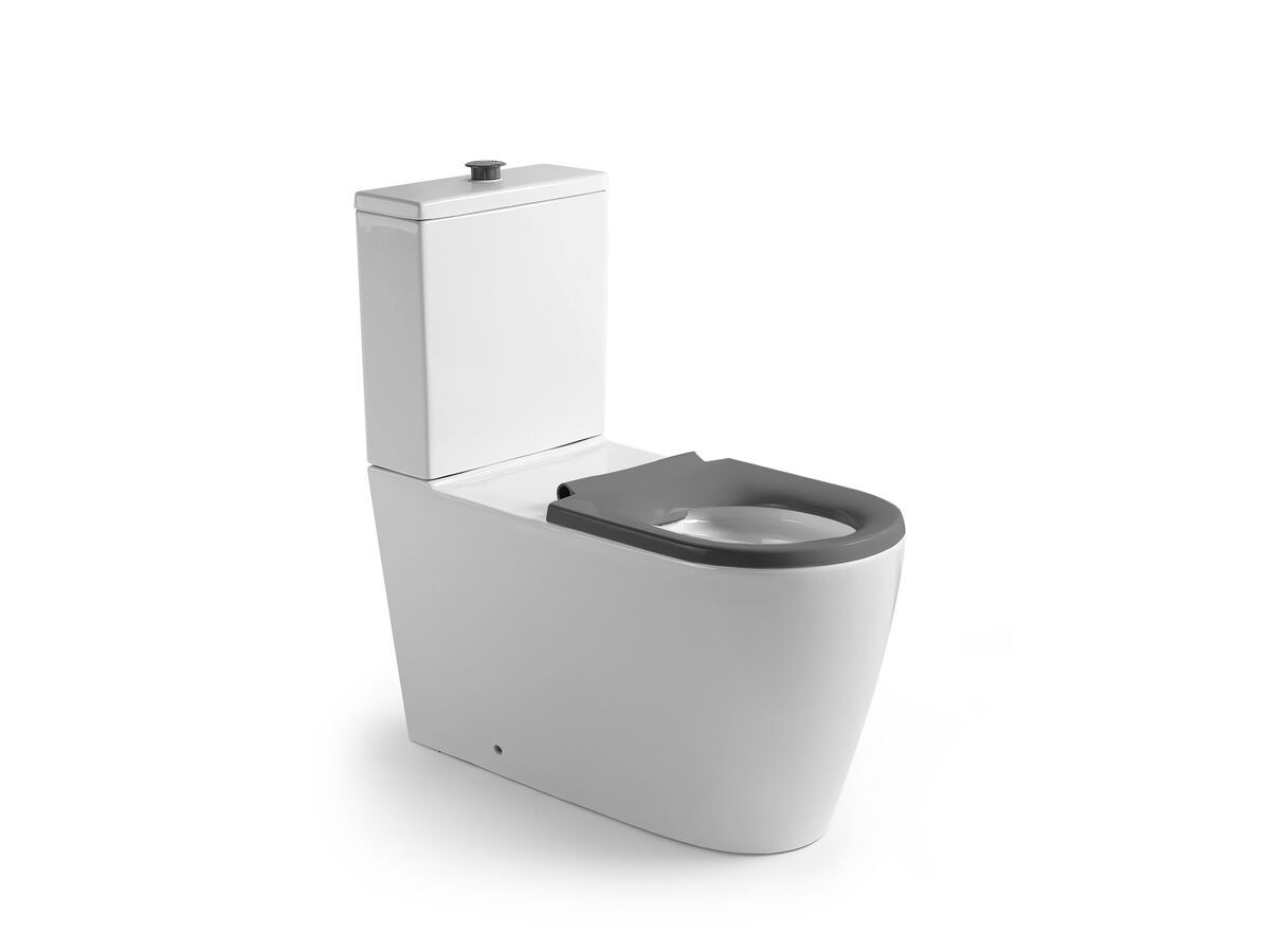 reece Wolfen 800 Close Coupled Back to Wall Rimless Toilet Suite with Single Flap Seat Grey (4 Star)