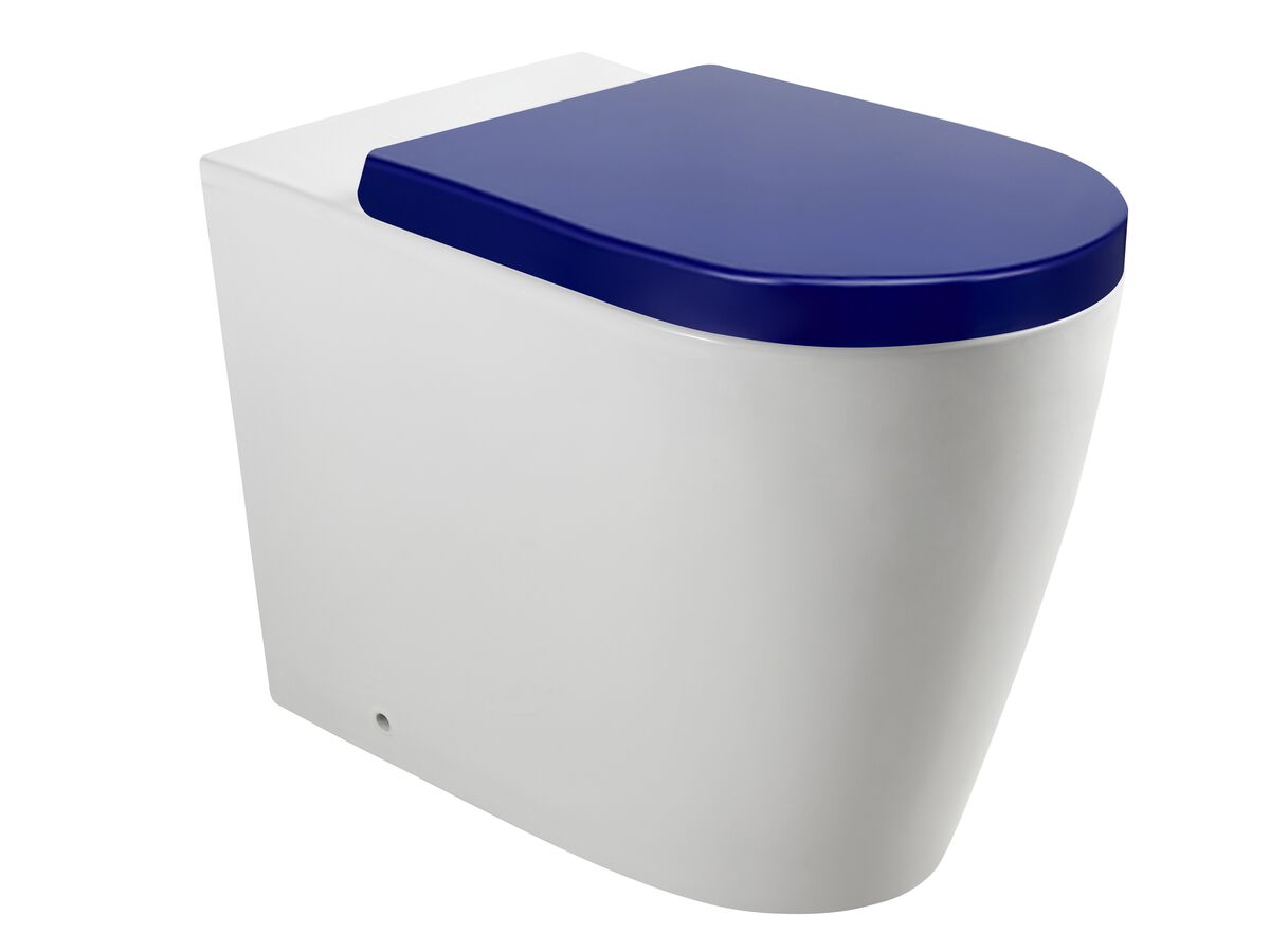 reece Wolfen Ambulant Back to Wall Rimless Pan with Double Flap Seat Blue (4 Star)