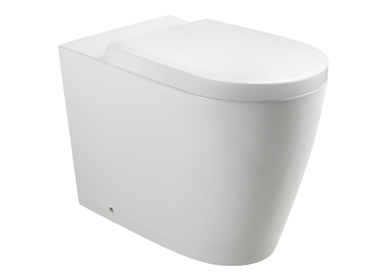 Reece Wolfen Ambulant Back To Wall Rimless Pan With Inwall Cistern Sensor Button Double Flap Seat White (4 Star)