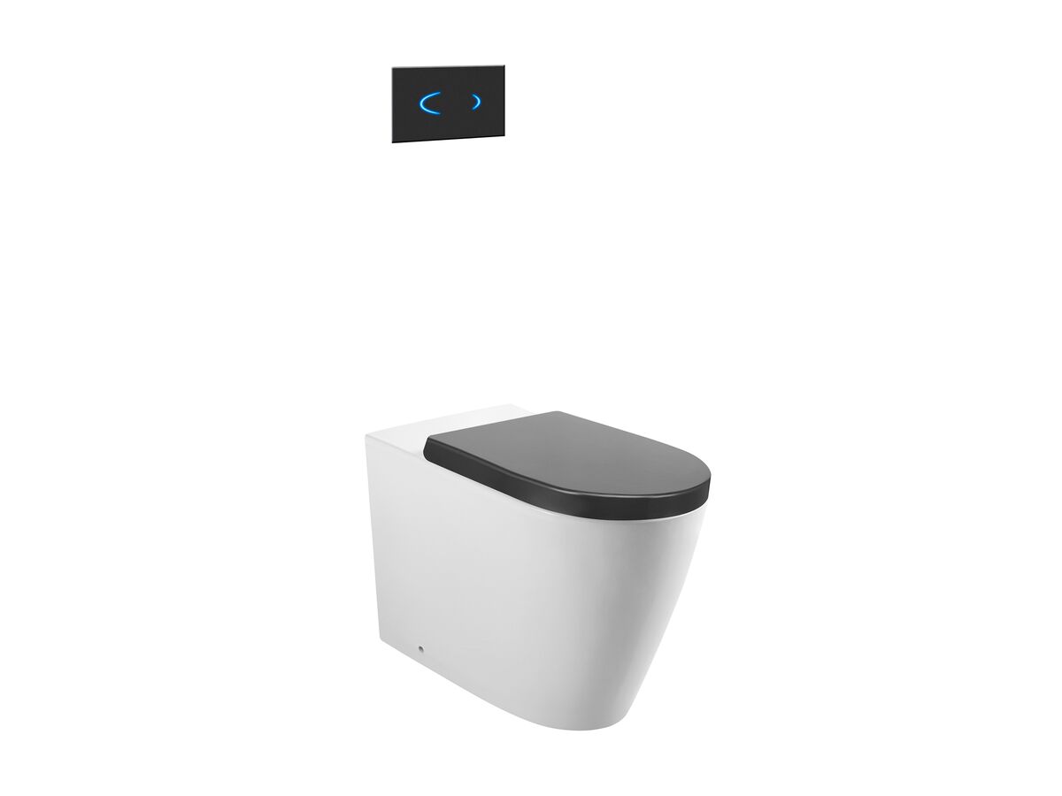 reece Wolfen Ambulant Back to Wall Rimless Pan with Inwall Cistern Sensor Button Double Flap Seat Grey (4 Star) reece Wolfen Ambulant Back to Wall Rimless Pan with Inwall Cistern Sensor Button Double Flap Seat Grey (4 Star)