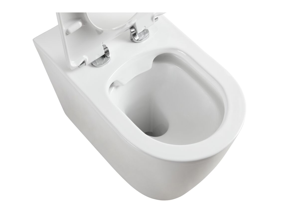 Reece Wolfen Ambulant Back To Wall Rimless Pan With Single Flap Seat White (4 Star)