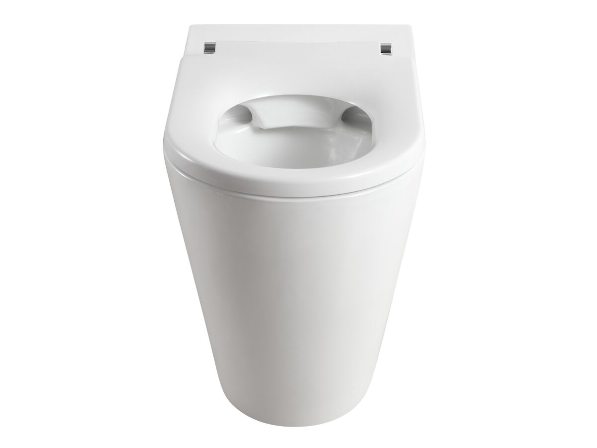 Reece Wolfen Ambulant Back To Wall Rimless Pan With Single Flap Seat White (4 Star)