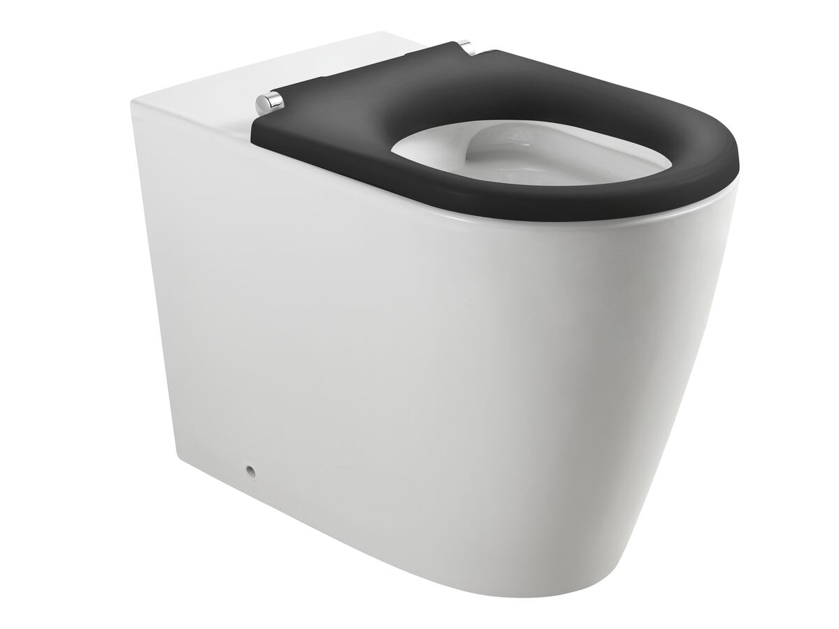reece Wolfen Ambulant Back to Wall Rimless Pan with Single Flap Seat Grey (4 Star)