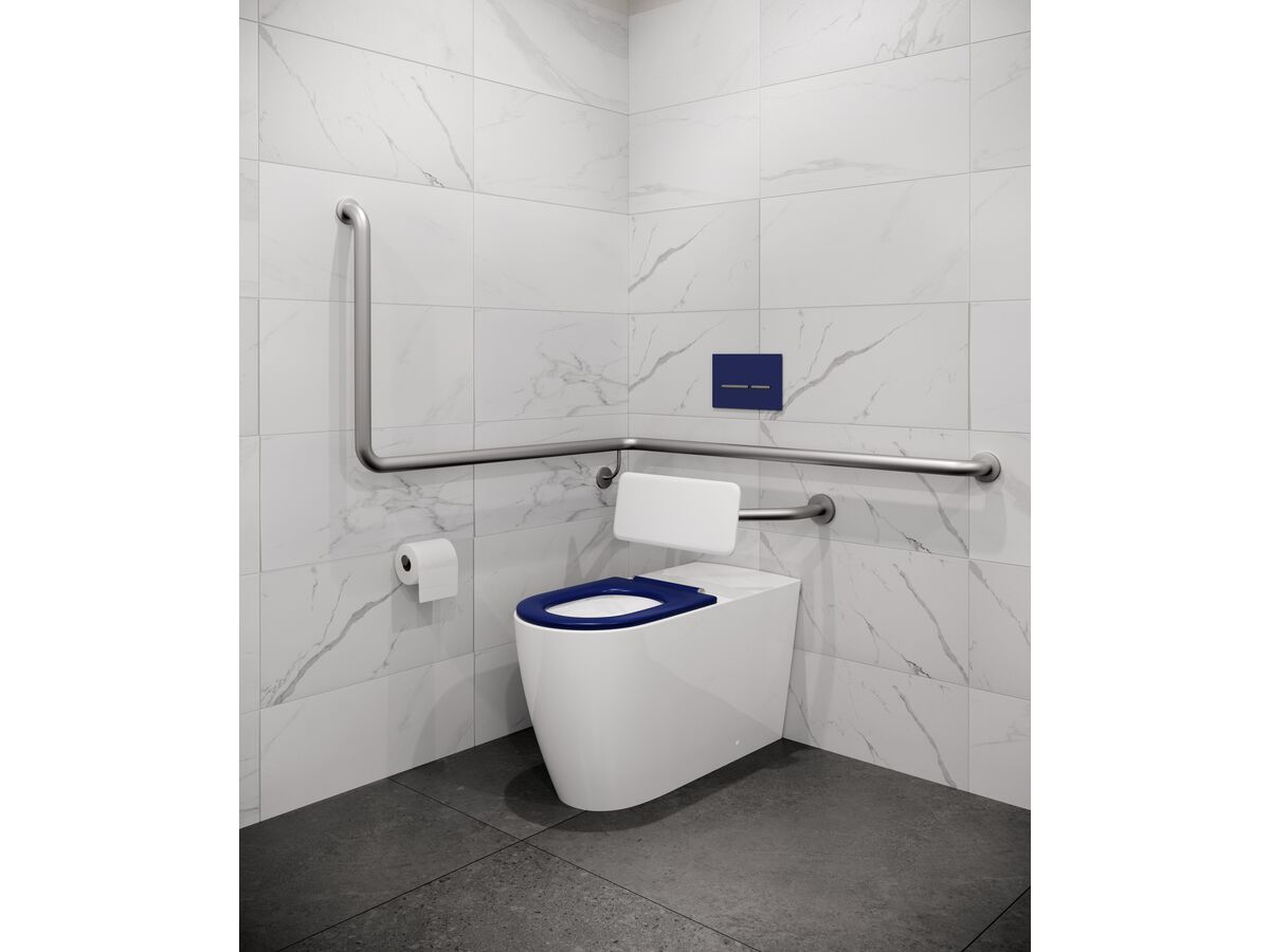 Reece Wolfen Back Rest With Fixed Arms White And Stainless Steel