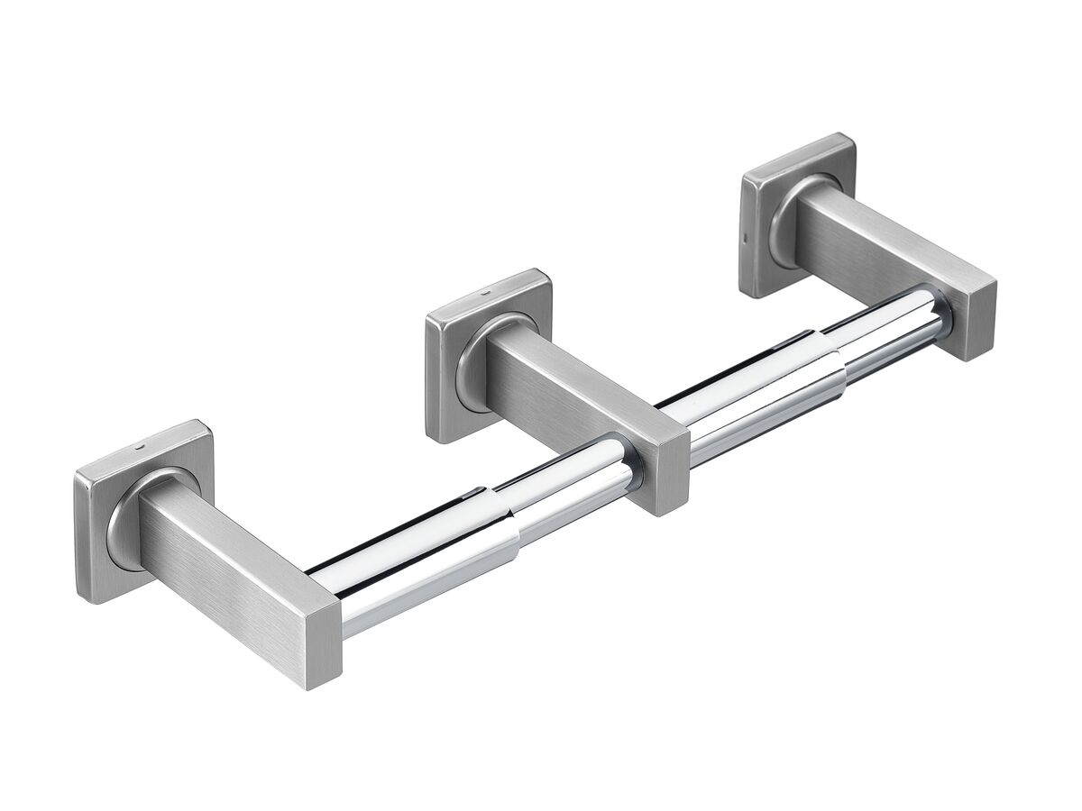 reece Wolfen Double Toilet Roll Holder Brushed Stainless Steel