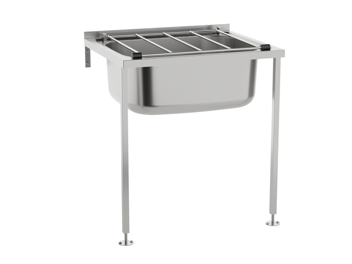 reece Wolfen Floor Mounted Cleaners Sink with Grate 316 Grade Stainless Steel