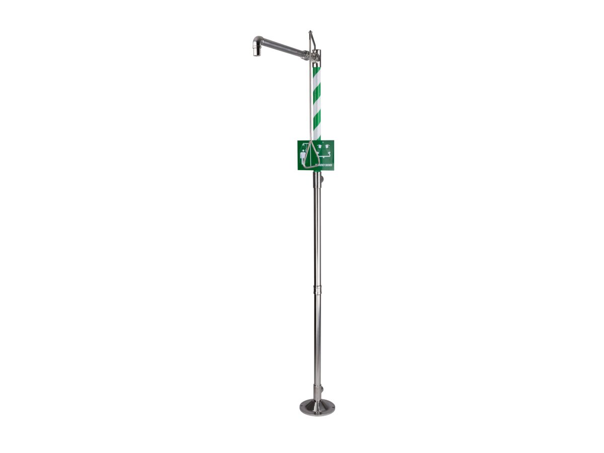 reece Wolfen Freestanding Safety Shower Hand Operated Polished Stainless Steel