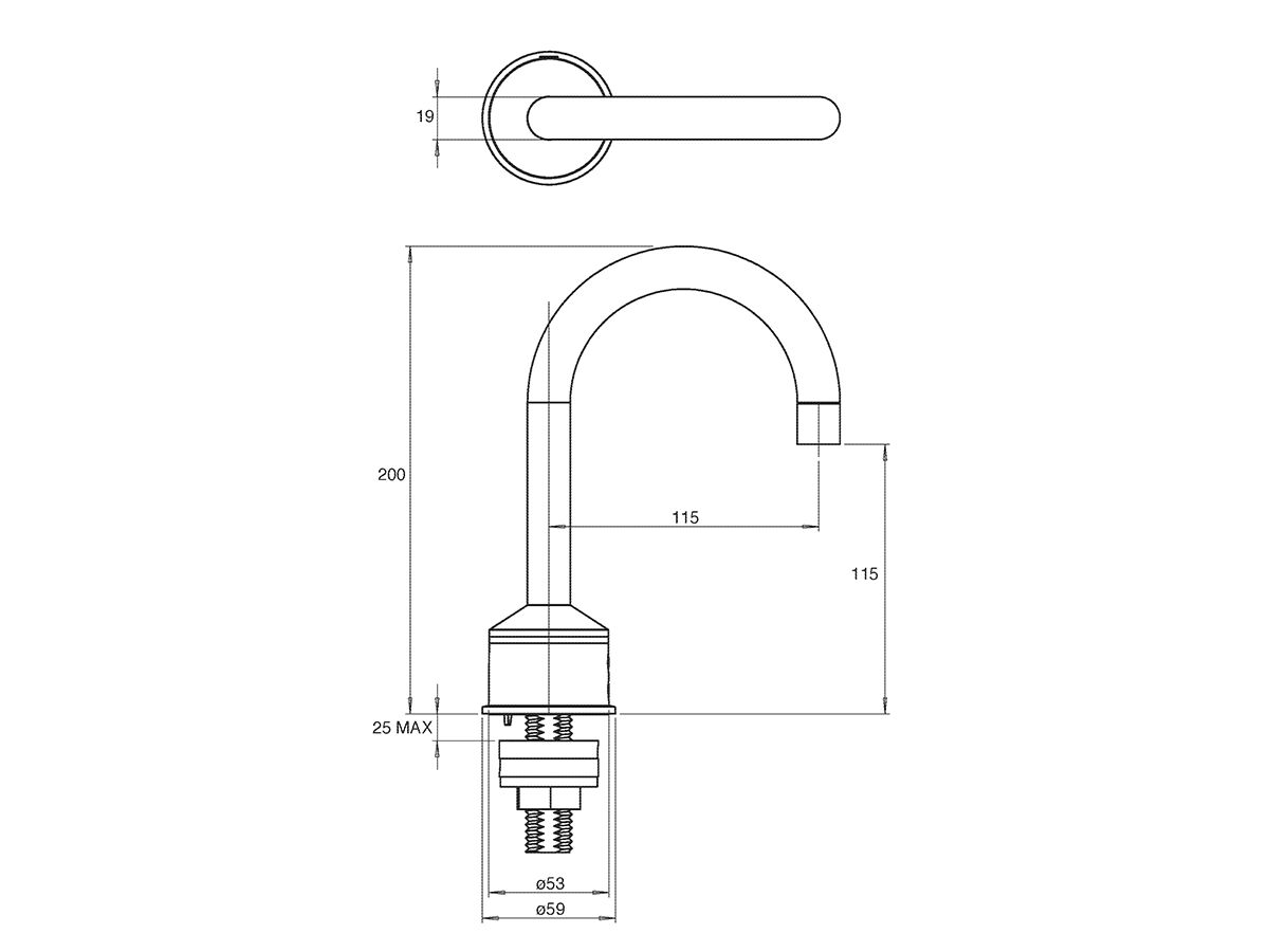 Reece Wolfen Sensor Operated Gooseneck Tap Chrome (5 Star)