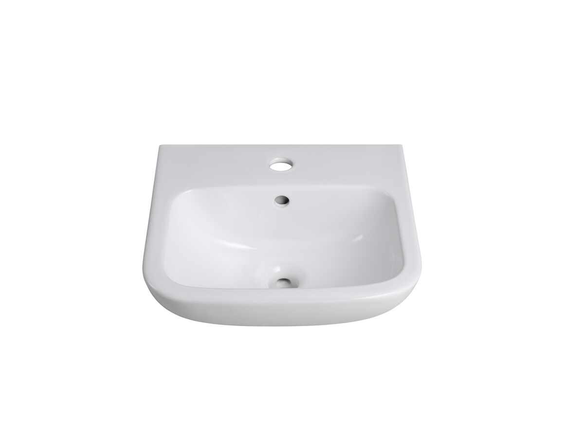 Reece Wolfen Wall Basin 400 X 365 X 175mm With Overflow & Fixings 1 Taphole White