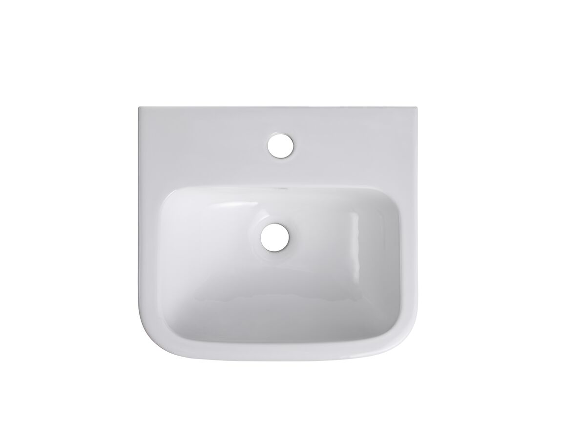 Reece Wolfen Wall Basin 400 X 365 X 175mm With Overflow & Fixings 1 Taphole White