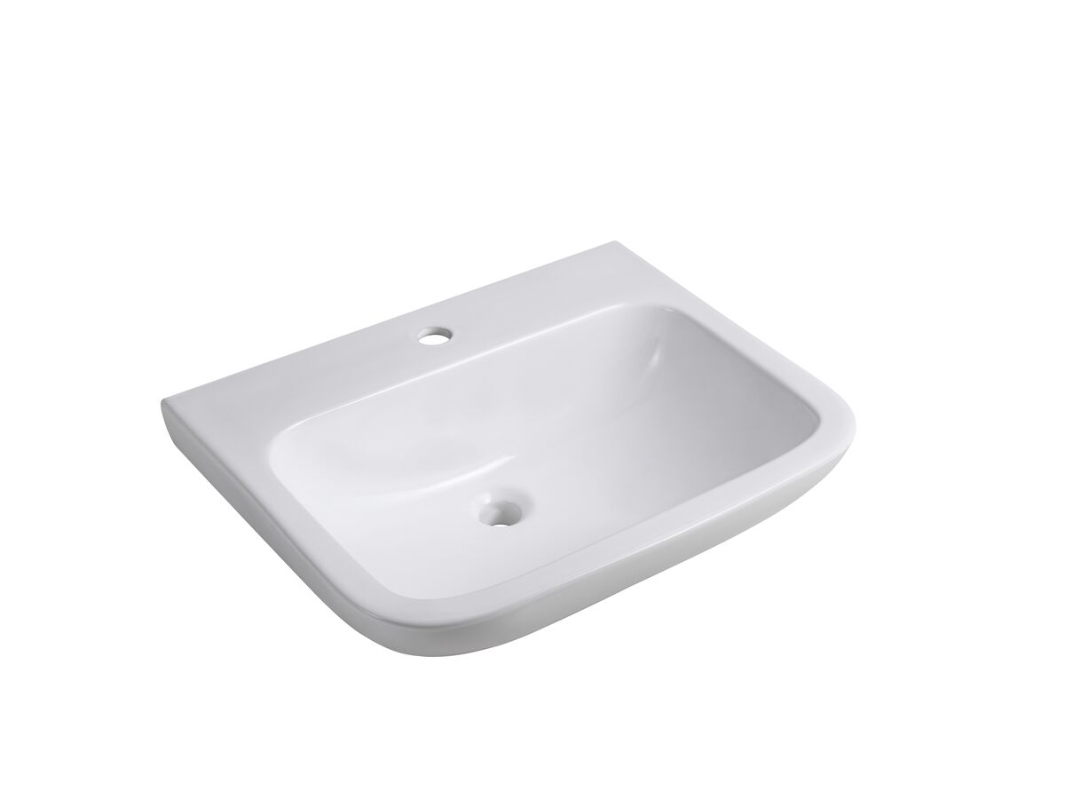 reece Wolfen Wall Basin Only 600 x 480 x 205mm No Overflow 1 Taphole White