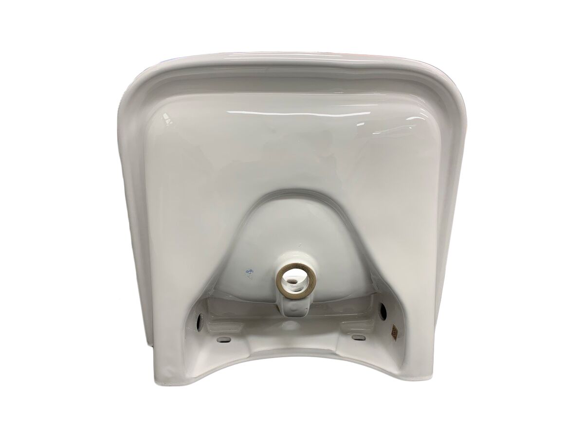 Reece Wolfen Wall Basin With Integrated Grab Handle And Fixings 600 X 555mm With Overflow & 1 Taphole White